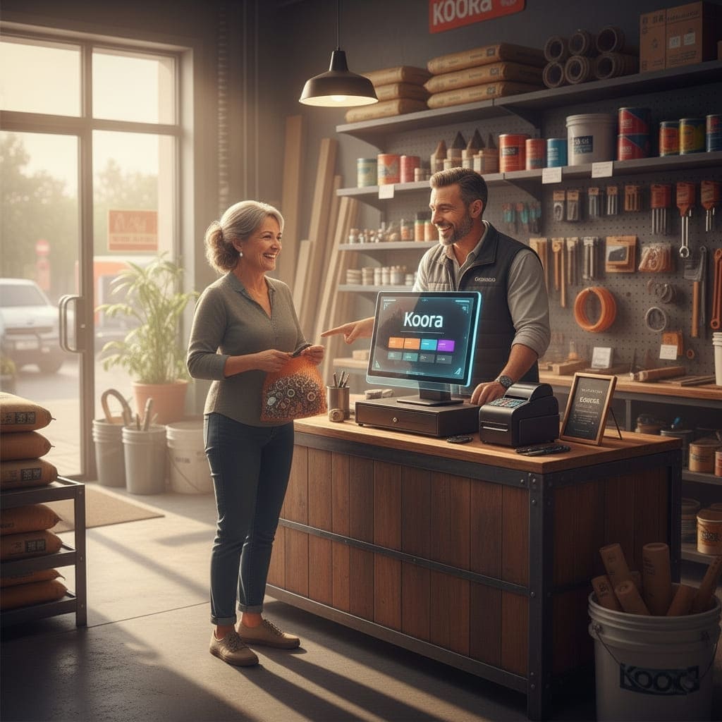 Equipo Koora ayudando a negocios